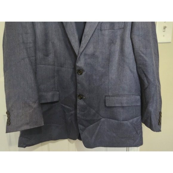 Lauren Ralph Lauren Silk Wool  Sport Coat Blazer Jacket 48L  Blue - Picture 3 of 5